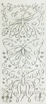 Butterflies 3 Silver Peel Off Stickers